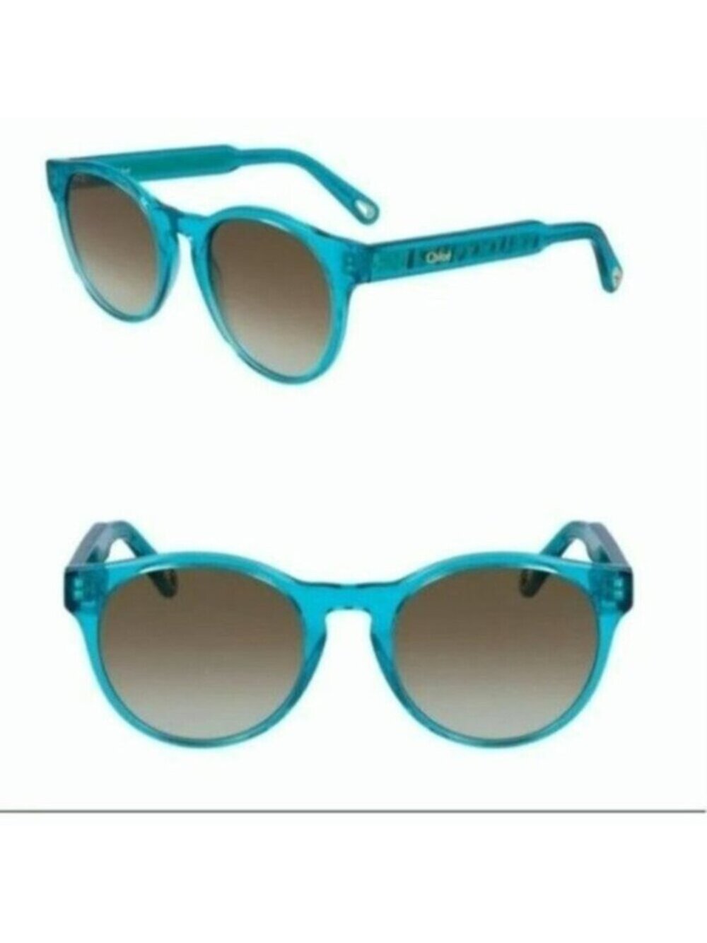 Chloe Willow 52mm Round Sunglasses Blue